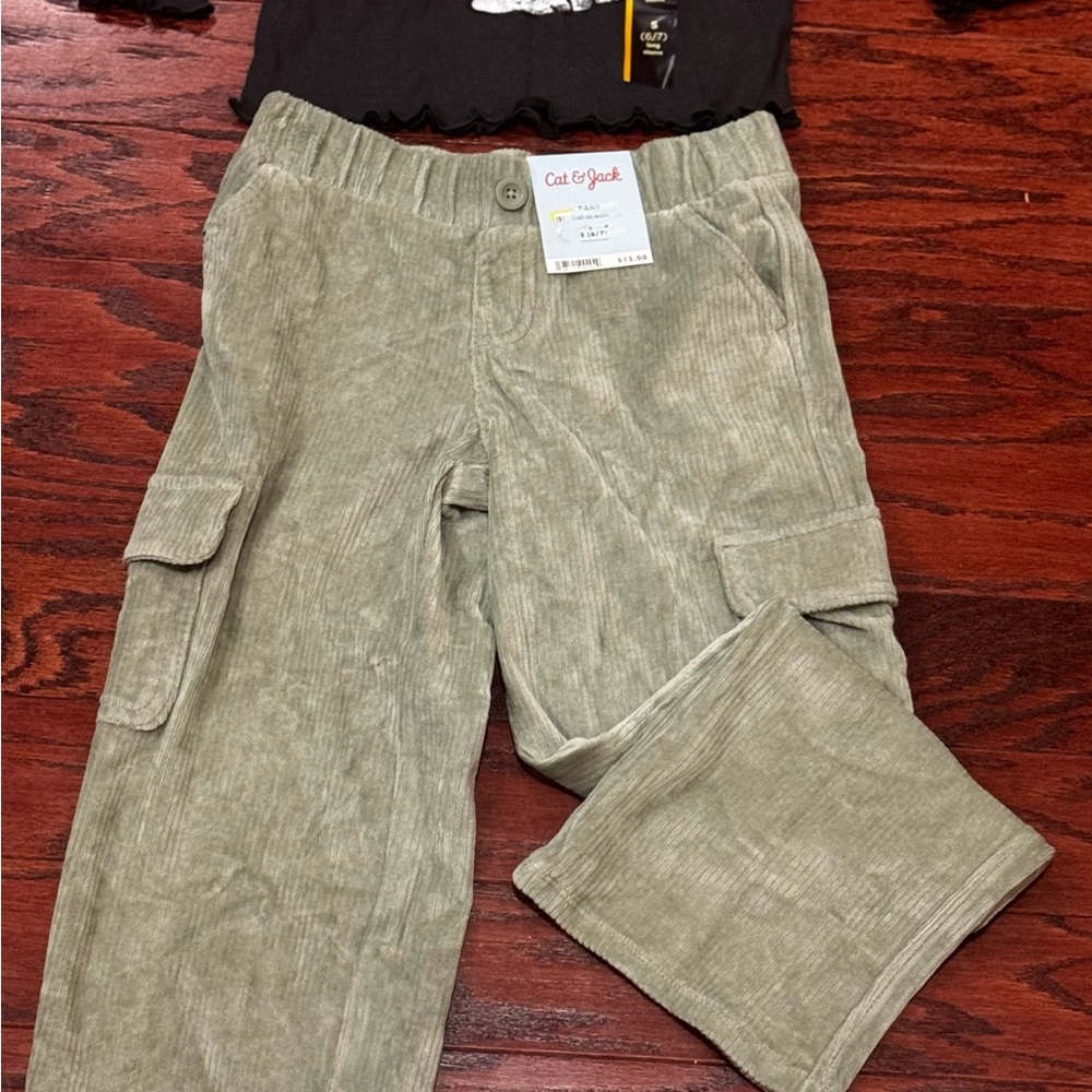 Cat & Jack Kids Corduroy Cargo Pants - Olive